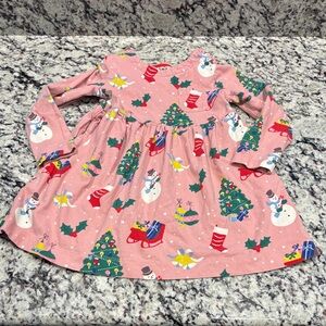 Boden Pink and Red Holiday Dress